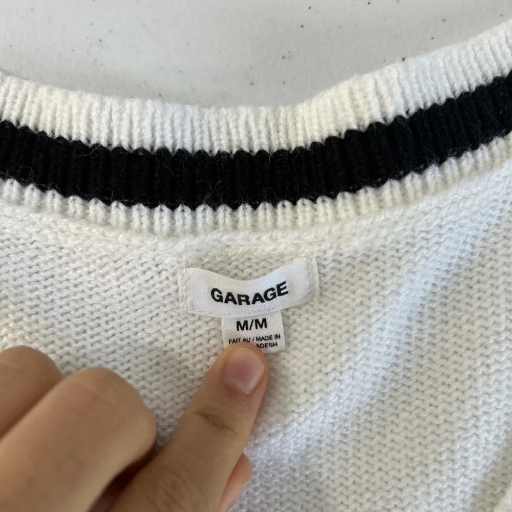 Garage Cropped Vest Womens M Tennis Cricket Academia Preppy Retro Quiet‎ Luxury